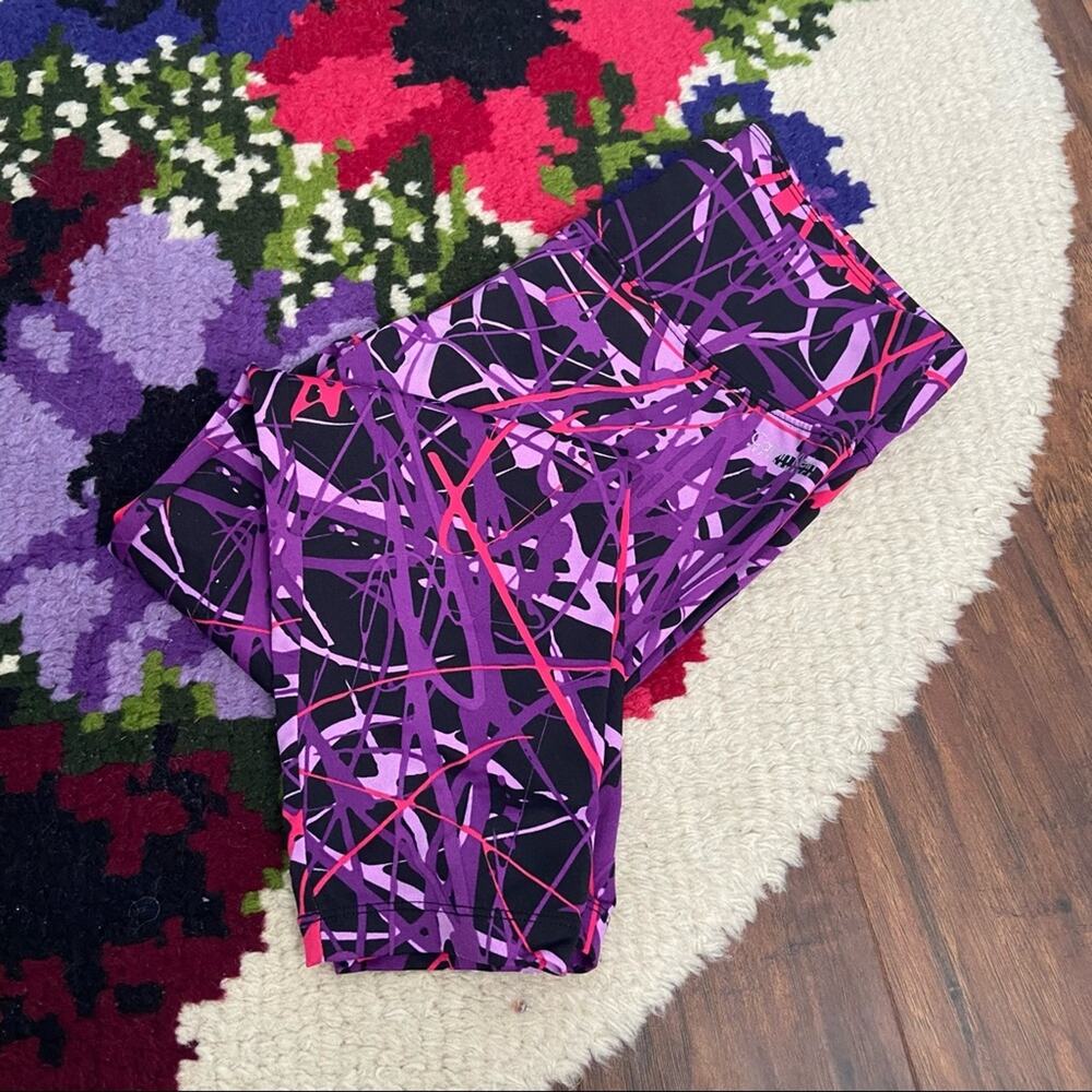 Calvin Klein Performance Purple & Red Splatter Cropped Leggings Size S